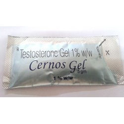 Testosterone gel (Cernos Gel / Androgel, testosterone sachets)